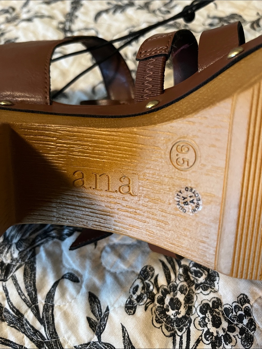 a.n.a Cognac Braided Strappy Sandals for Women - Picture 5 of 6